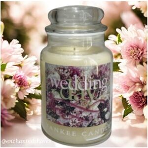 Yankee Candle Jar Vintage Wedding Day Scent Jar Candle Floral Pink Purple White